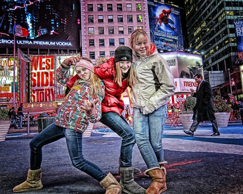 Teens in Times Square 