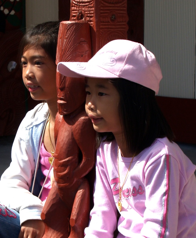 Maori girls in New Zealand