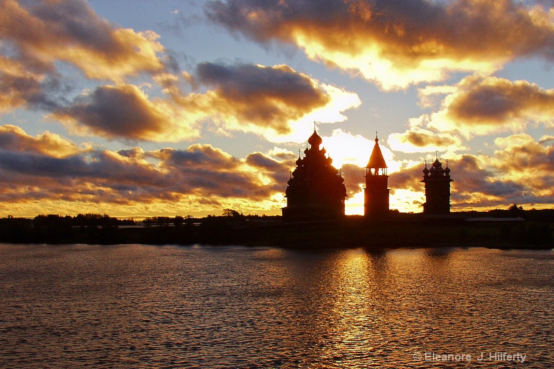 Sunrise at Kitzi Island, Russia