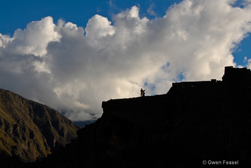 Machu Picchu Mountain Top Silouette