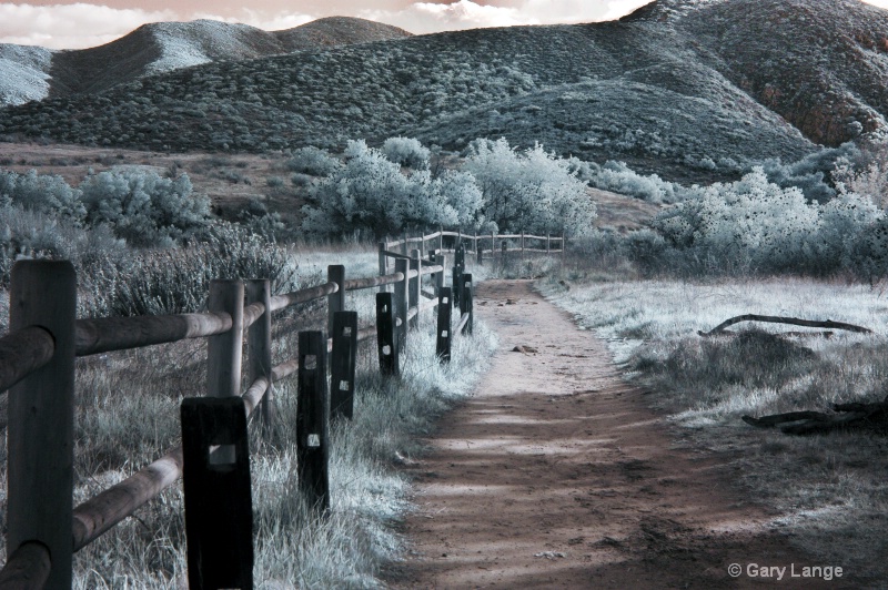 Oak Canyon trail in infared