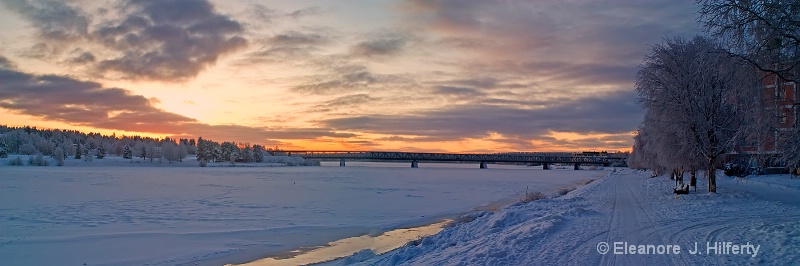 Ounaskoski Railroad Bridge at dawn - ID: 11346589 © Eleanore J. Hilferty