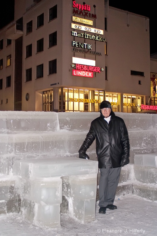 Ice building in the town