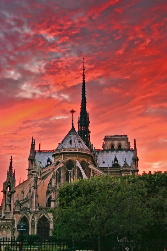 Notre Dame at Sunset