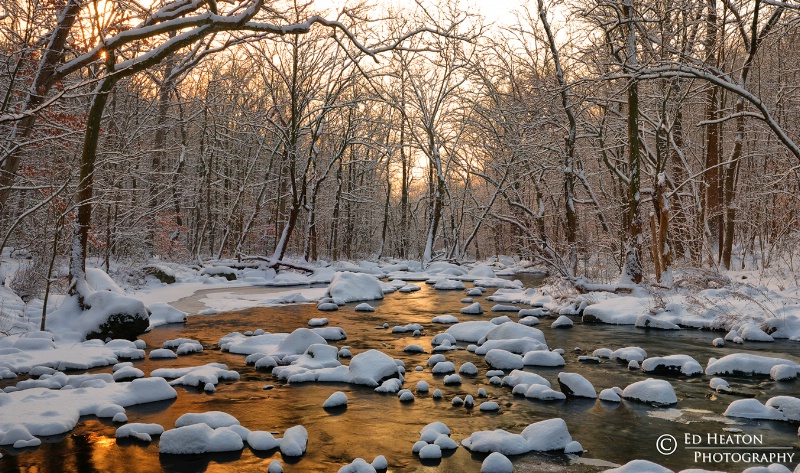 Brandywine Sunrise (3 image Vertical Panoramic)