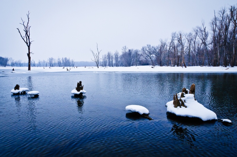 Little Islands with snow