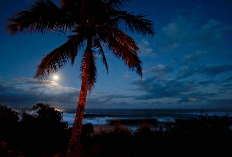 Moonrise Over Waimea Bay