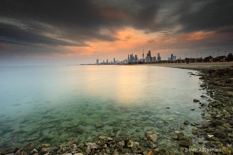 Kuwait City With Dramatic Sky