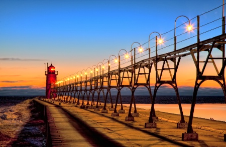 February Night at South Haven 1