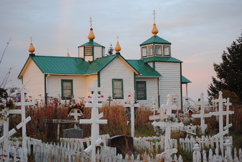 Grabber: Russian Church at dawn in Alaska