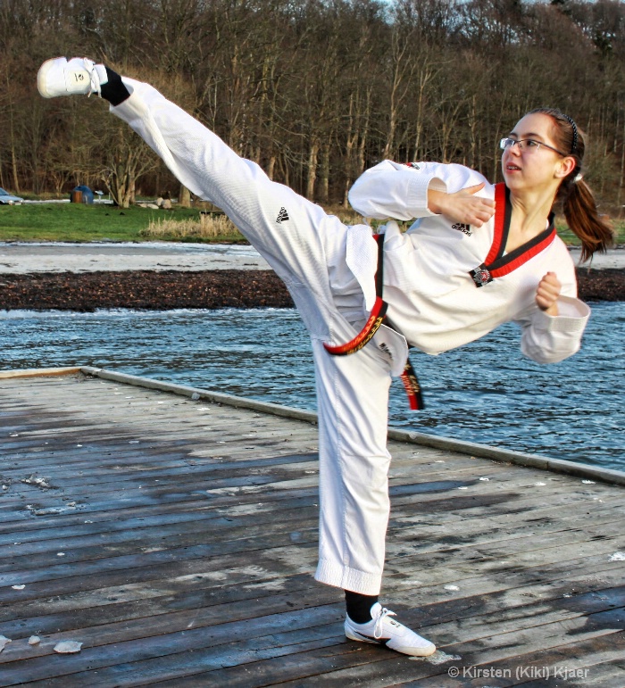 Taekwondo Kid and Instructor