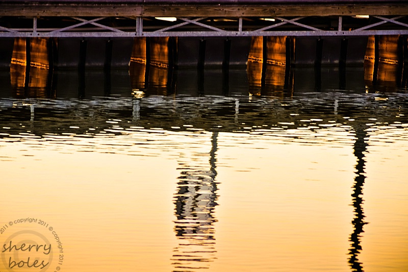sunset at the pier