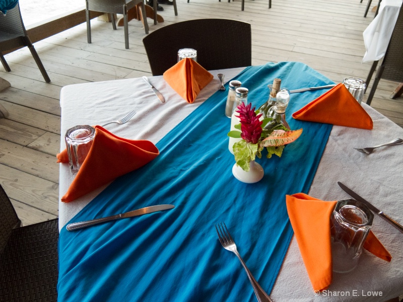 Table, Blue Water Grill, Ambergris Caye