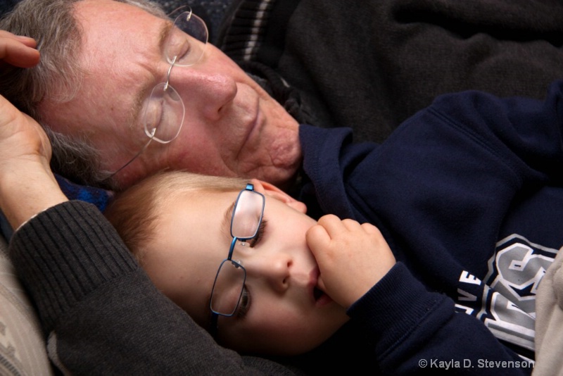 Resting with Grandpa After a Hike
