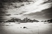 Badlands in snow