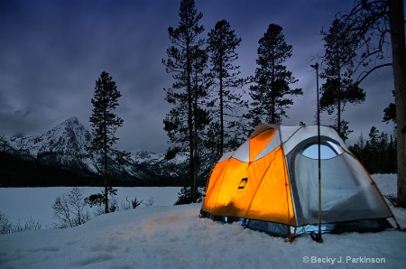 Dusk at Stanley Lake