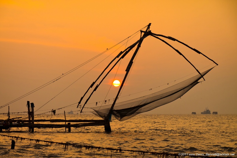 Chinese Fishing Net at Sunset 