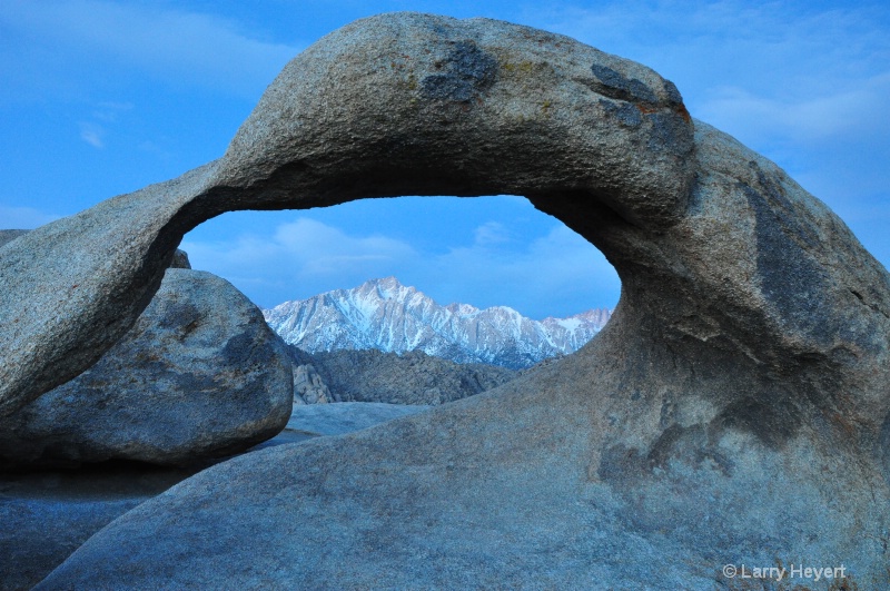 Mt Whitney from Mobius Arch, California