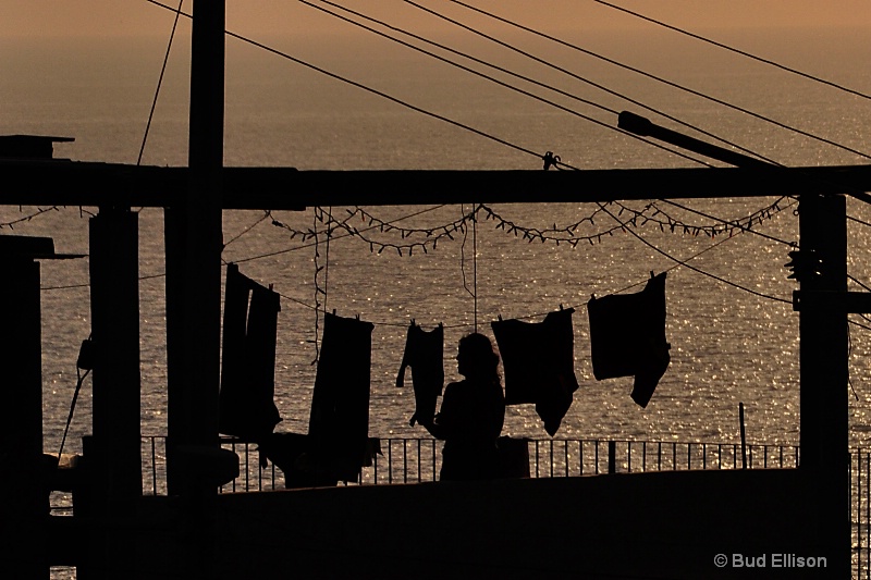 Laundry At Sunset