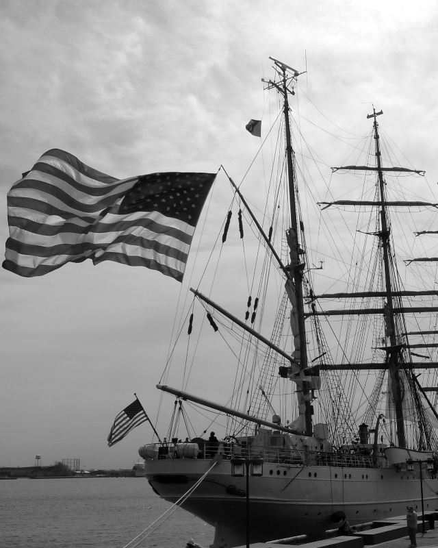 Old Glory aboard the USS Eagle