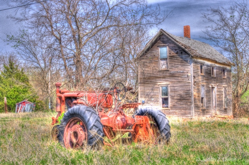 Old House and Tractor