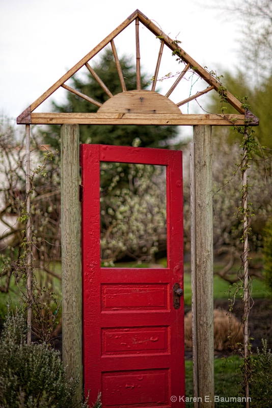 Garden Door, Framed