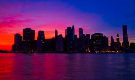 Manhattan Skyline at Sunset