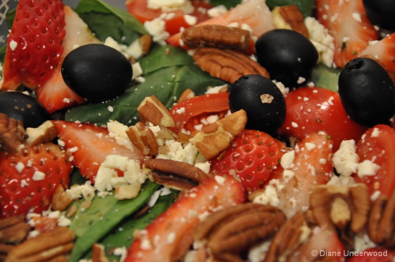 Strawberry Greek Salad!  Yummm!!