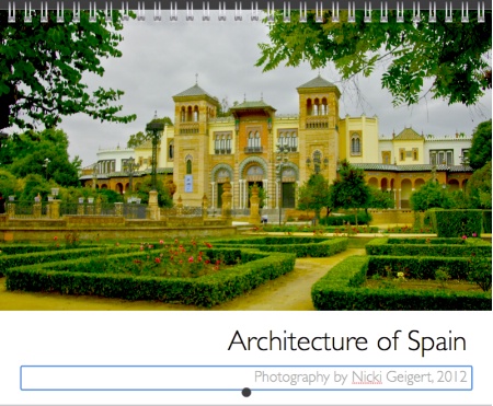 This is my title and front of my calendar on Spain