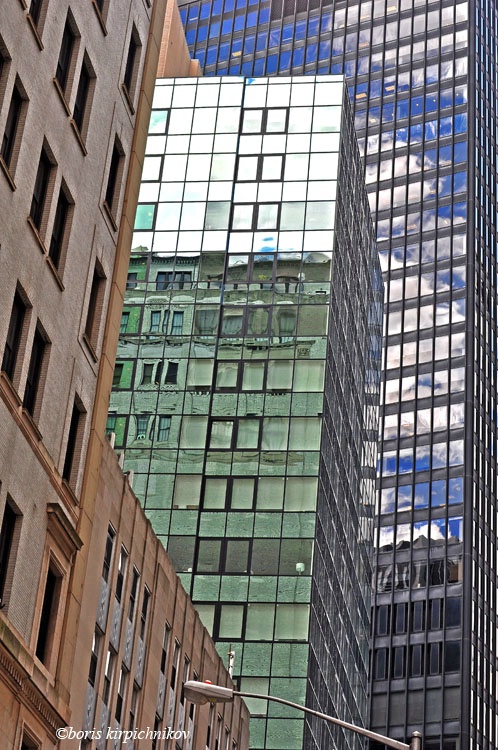 green & blue reflections