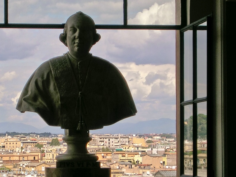 Vatican Museum Bust in Window