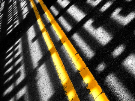 Shadow on the road