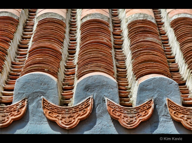 Temple roof top tiles