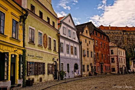 Side Street in Cesky Krumlov, Czech Republic
