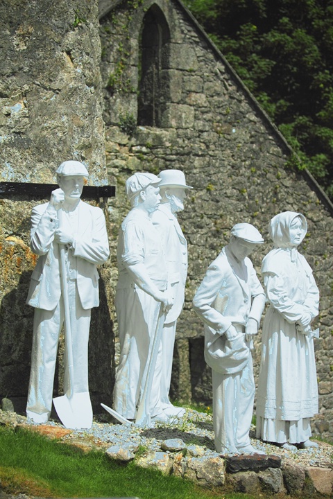 China clay miners statues