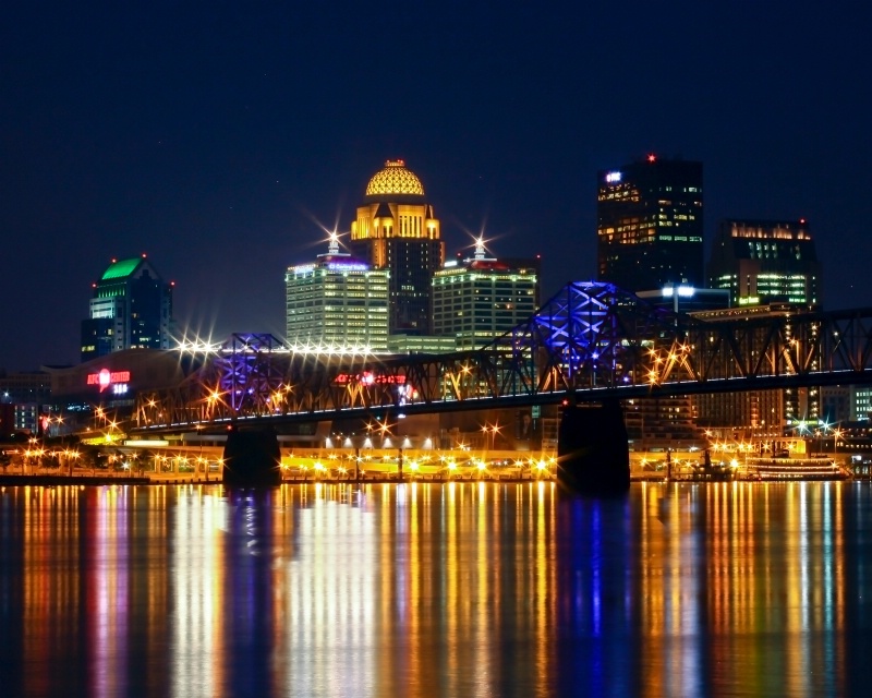Louisville after dark.