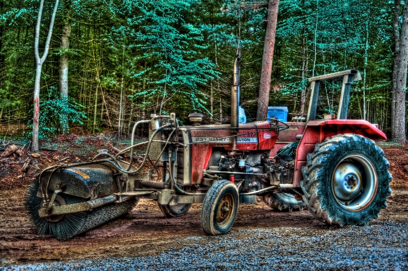 TRACTOR WITH SWEEPER