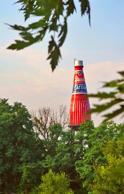 Ketchup bottle water tower