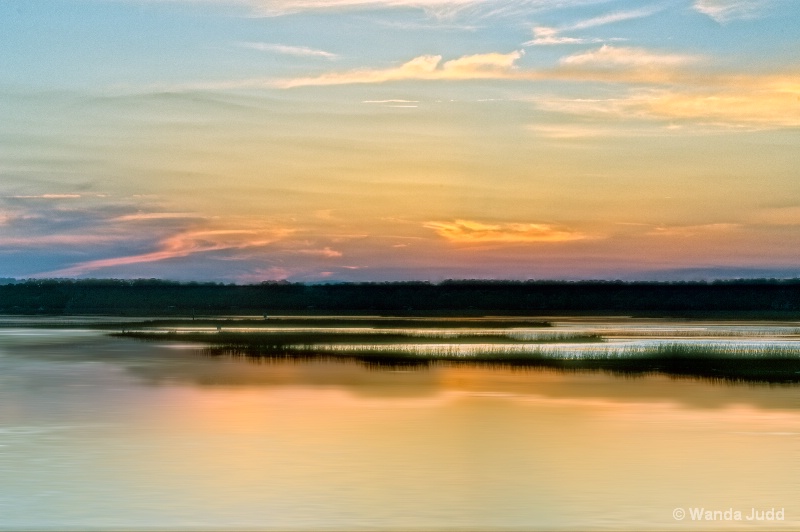 Marsh Sunset - ID: 11794099 © Wanda Judd