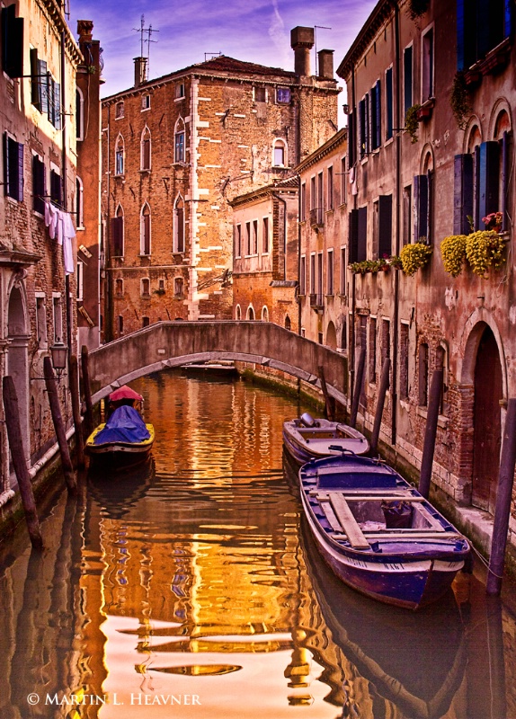 Quiet Canal at Dusk, Venice - ID: 11797272 © Martin L. Heavner