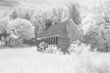 abandoned one room schoolhouse