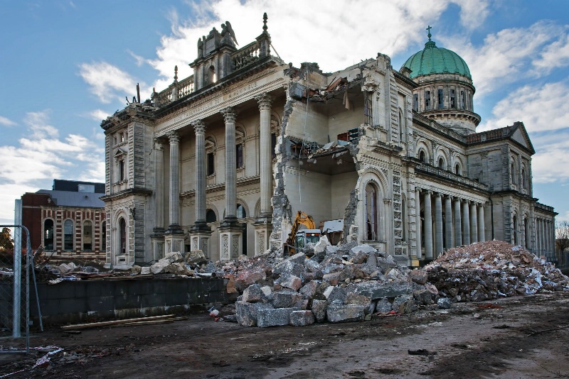 Earthquake damage on Christchurch Cathedral