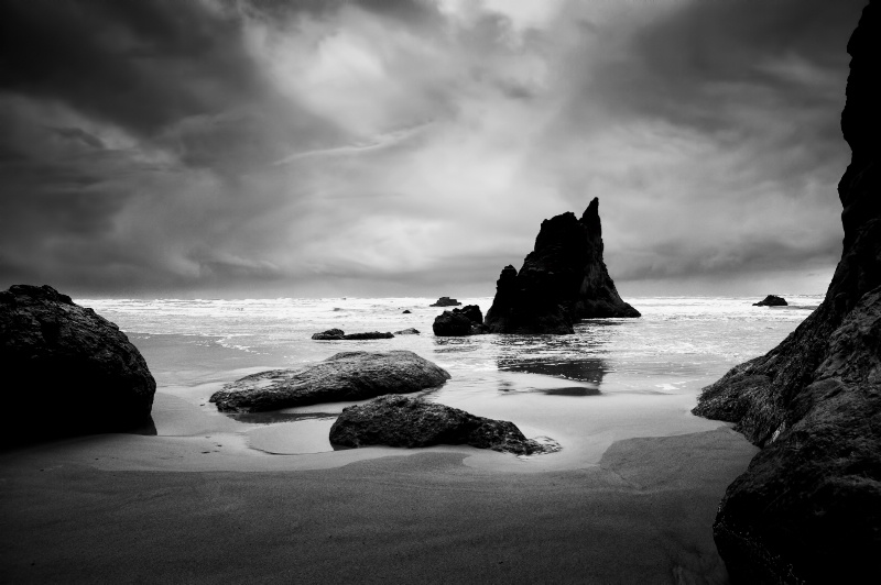 Moody Arcadia Beach - B&W