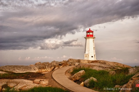 Peggy's Cove Lighthouse at Sunrise
