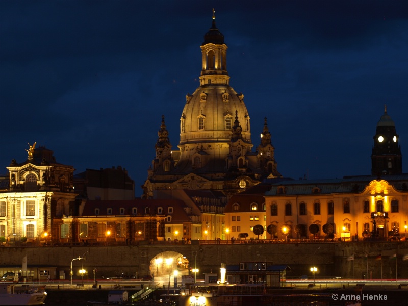 Skyline and Frauenkirche by Night