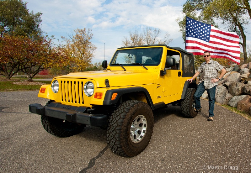 US Flag and Jeep - Happy 4th!