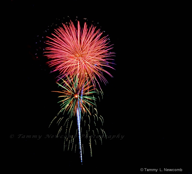 Fireworks over Lynchburg, Virginia