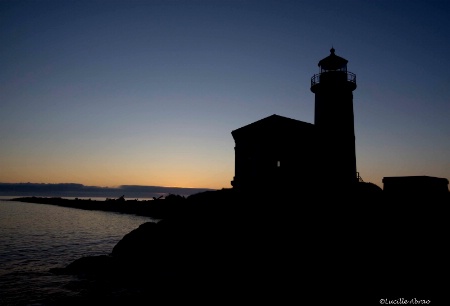 Silhouette of Coquille Lighthouse