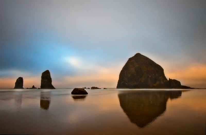 Haystack Rock and the Needles