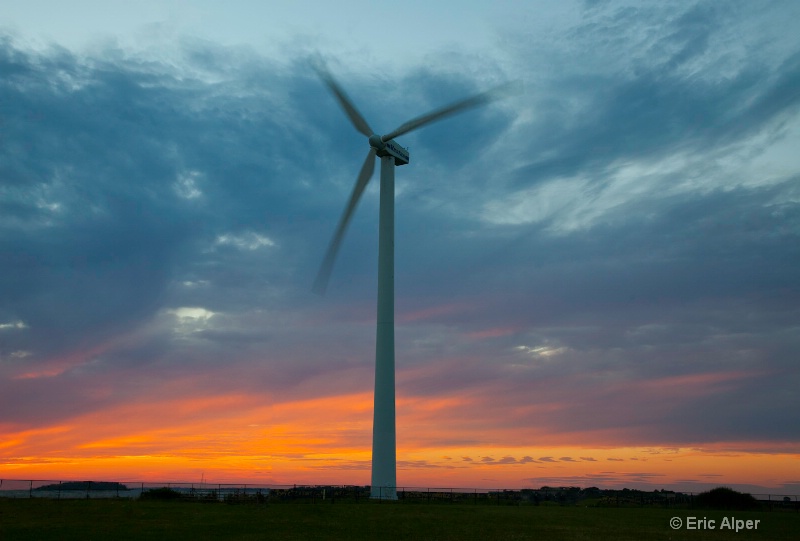 Wind power and sunset power